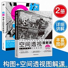 【福爾摩沙書齋】繪畫大師系列：空間透視圖解課+構圖解讀畫面力（套裝2冊）