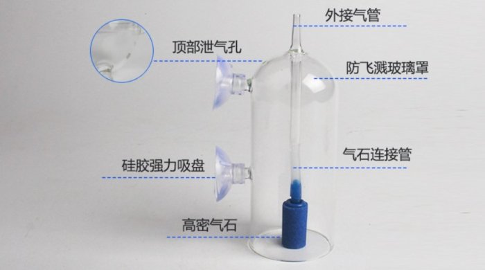 大希水族~高透明玻璃溶氧器 防水噴濺/增加溶氧量