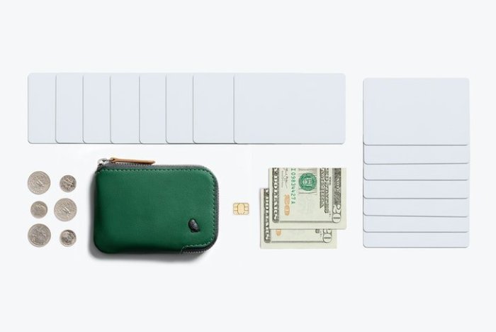 【Bellroy】三年保固，澳洲真皮卡夾現貨，Card Pocket多功能零錢卡夾包綠色款，男生短夾，保證正品