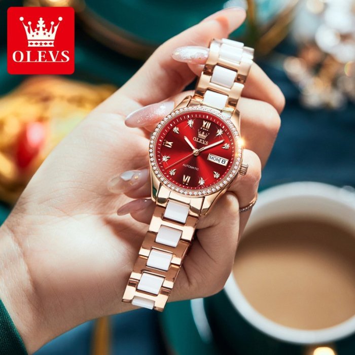 現貨手錶腕錶張智霖明星代言歐利時品牌手錶女抖音全自動機械錶女士手錶小眾
