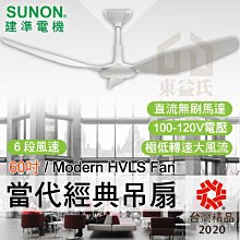 附發票 建準 Modern HVLS Fan當代經典吊扇 60吋風扇 低轉速大風量 6段風速【東益氏】直流無刷馬達