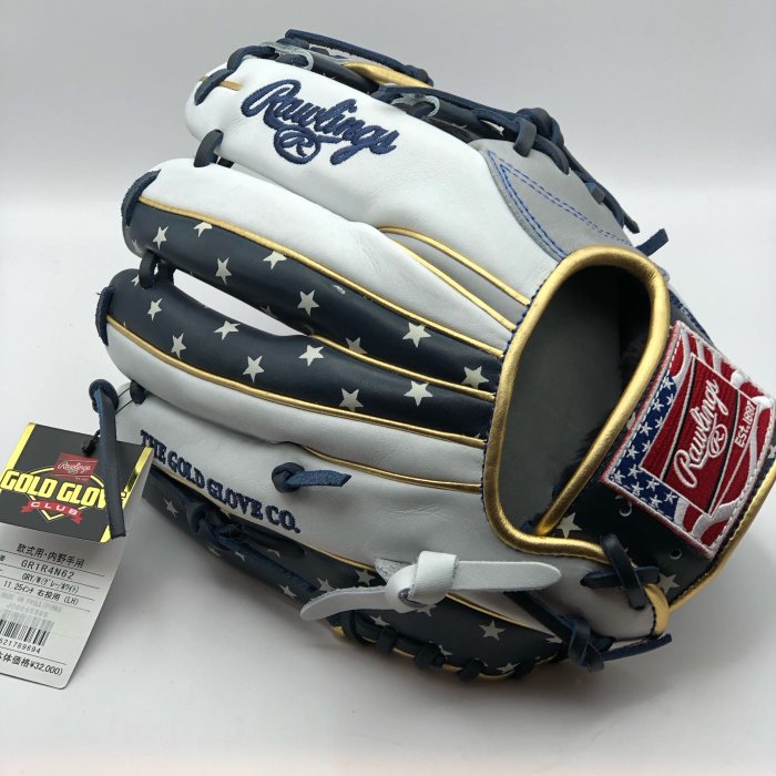 （已售出）𝙍𝘼𝙒𝙇𝙄𝙉𝙂𝙎 𝙃𝙊𝙃棒球手套 美國🇺🇸配色限定版　WBC