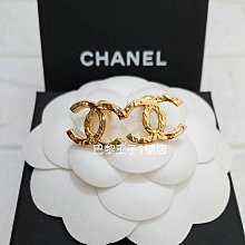 【巴黎王子1號店】《CHANEL》香奈兒 ABC502 雙C Logo 金色 復古 針式 耳環 耳釘 ~ 現貨