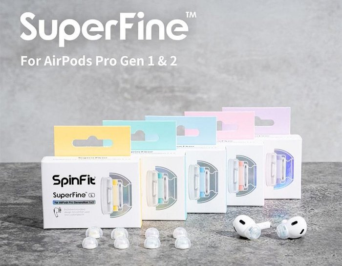 【官方授權經銷】SpinFit SuperFine For Apple Airpods Pro 1/&2 矽膠耳塞