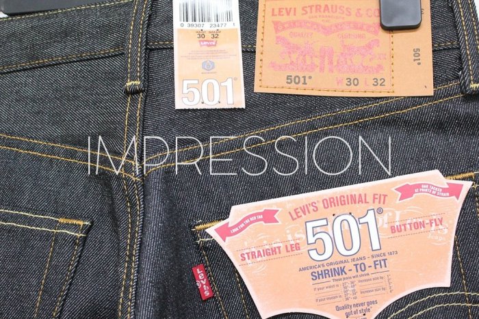 【IMP】 Levis Jean Shrink To Fit 501 0226 5010226 黑色 上漿 牛仔褲