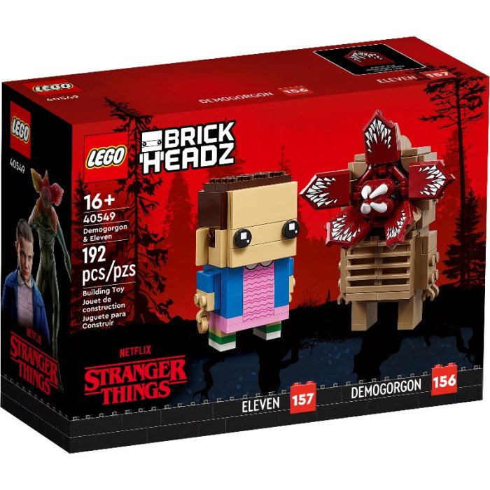 ☆電玩遊戲王☆新品現貨 樂高 LEGO 40549 BrickHeadz 怪奇物語 魔神＆伊萊雯 Demogorgon