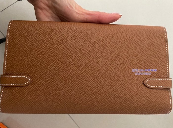 Alan二手正品HERMES愛馬仕 Kelly Classic Wallet系列 金扣翻蓋錢包 錢包 長夾