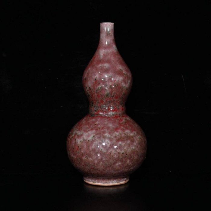 清代窯變葫蘆瓶（18.5×11cm）1504735【憶仟堂】青瓷 白瓷 青白瓷