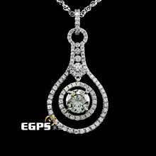 【永久流當品】《EGPS》天然鑽石 K金鑽石項鍊 造形項鍊 主石重1.00CT 鑽石項鍊 白K金 HR3168