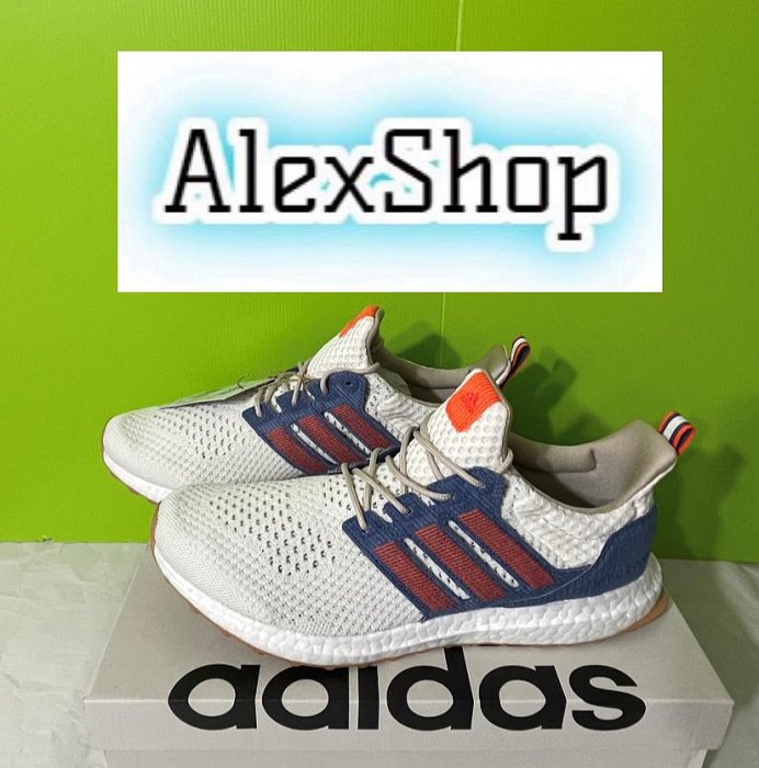 艾力克斯 ADIDAS ULTRABOOST 1.0 男 ID9667 米藍橘 BOOST慢跑鞋 花75