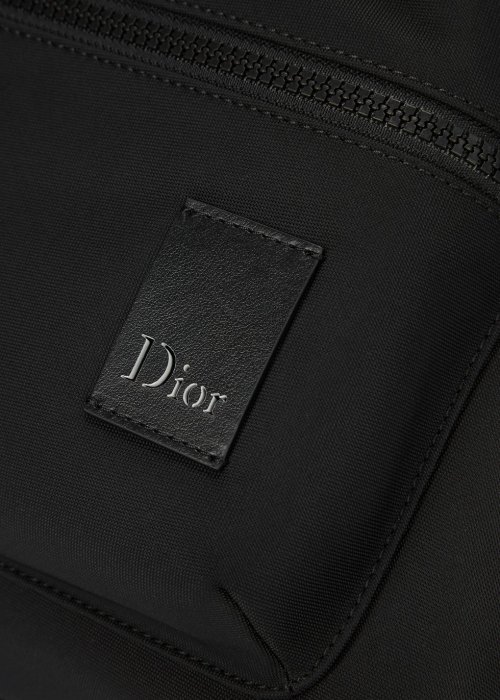 [全新真品代購] DIOR HOMME 黑色尼龍 LOGO縫飾 後背包