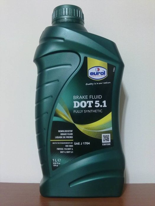 Liquide de frein Eurol DOT 4 1L