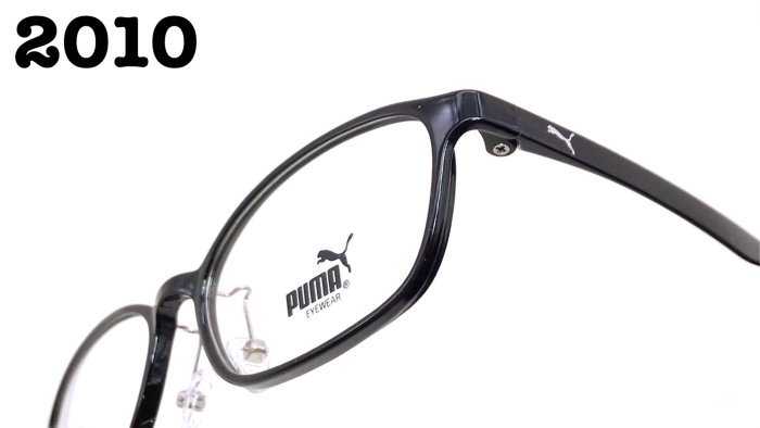 【本閣】PUMA 2010韓國塑鋼光學方框眼鏡 男女小框黑色大臉超輕 超越TR90無感 高度數可有鼻墊 change