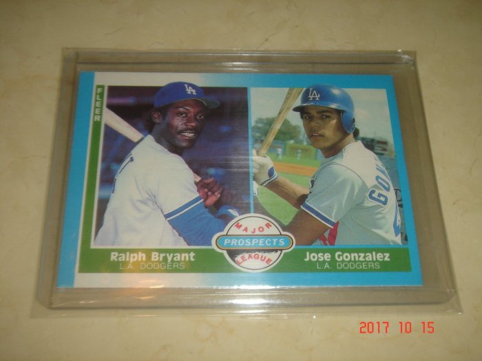 日本職棒 近鐵隊 Ralph Bryant + Jose Gonzalez 1987 Fleer #649 球員卡