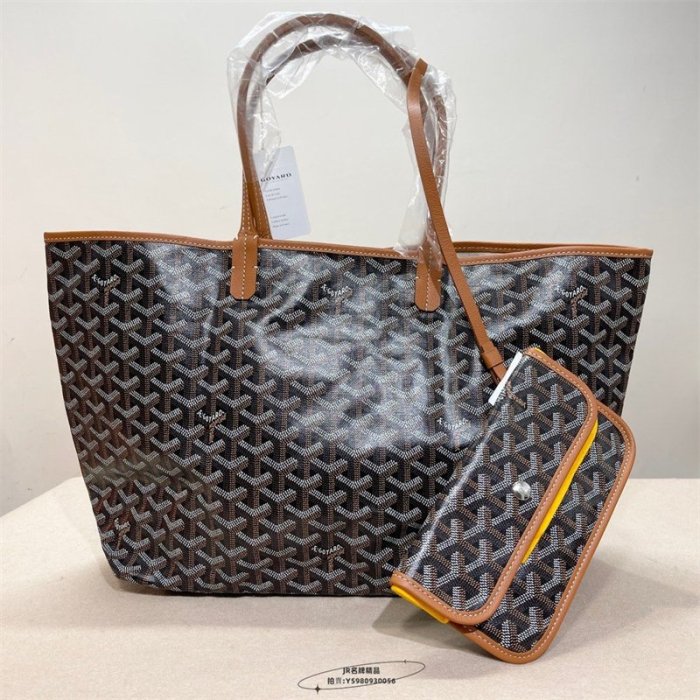 JR精品Goyard Sac Saint PM Tote Bag 22年新款 灰色/咖啡色 中型無拉鍊 托特包 購物袋