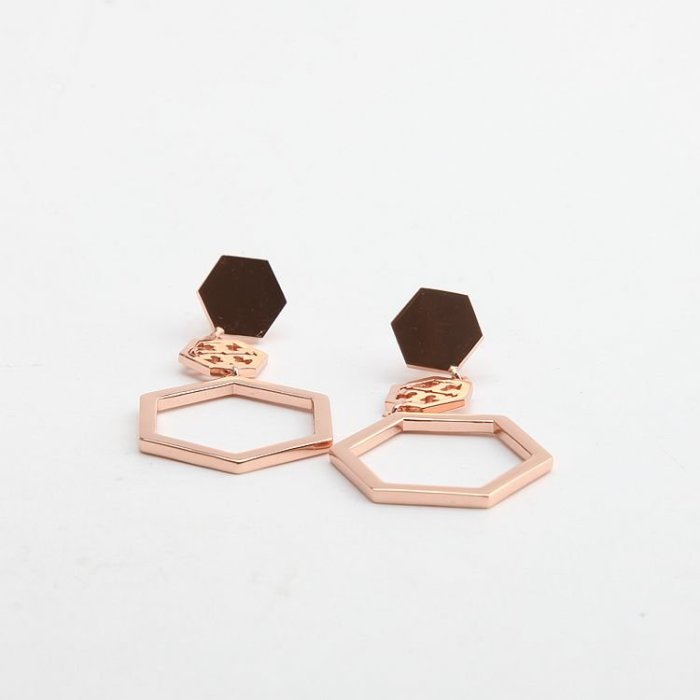 【全新正貨私家珍藏】TORY BURCH HEX LOGO DROP EARRING 耳環((3色))