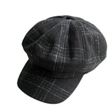 【海倫精坊】*潮流款~格紋黑色毛呢造型報童帽(特價２５０元)男女皆宜Ｋ1101