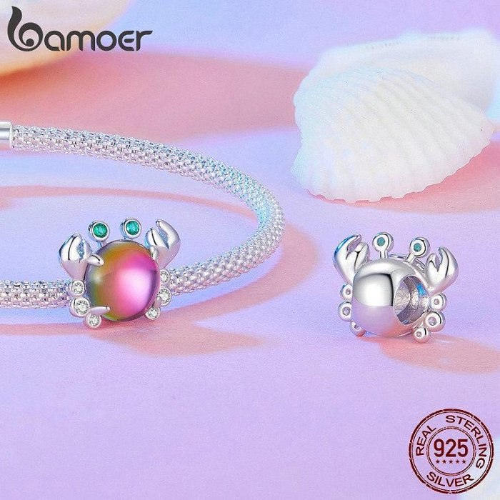 Bamoer 銀夢海洋系列蟹/海龜/海馬/手鍊定位扣珠