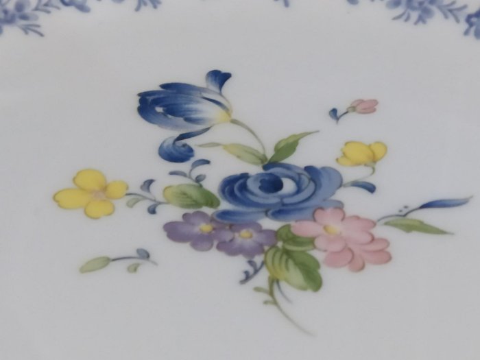 日本NIKKO藍紫花紋盤/2只合售