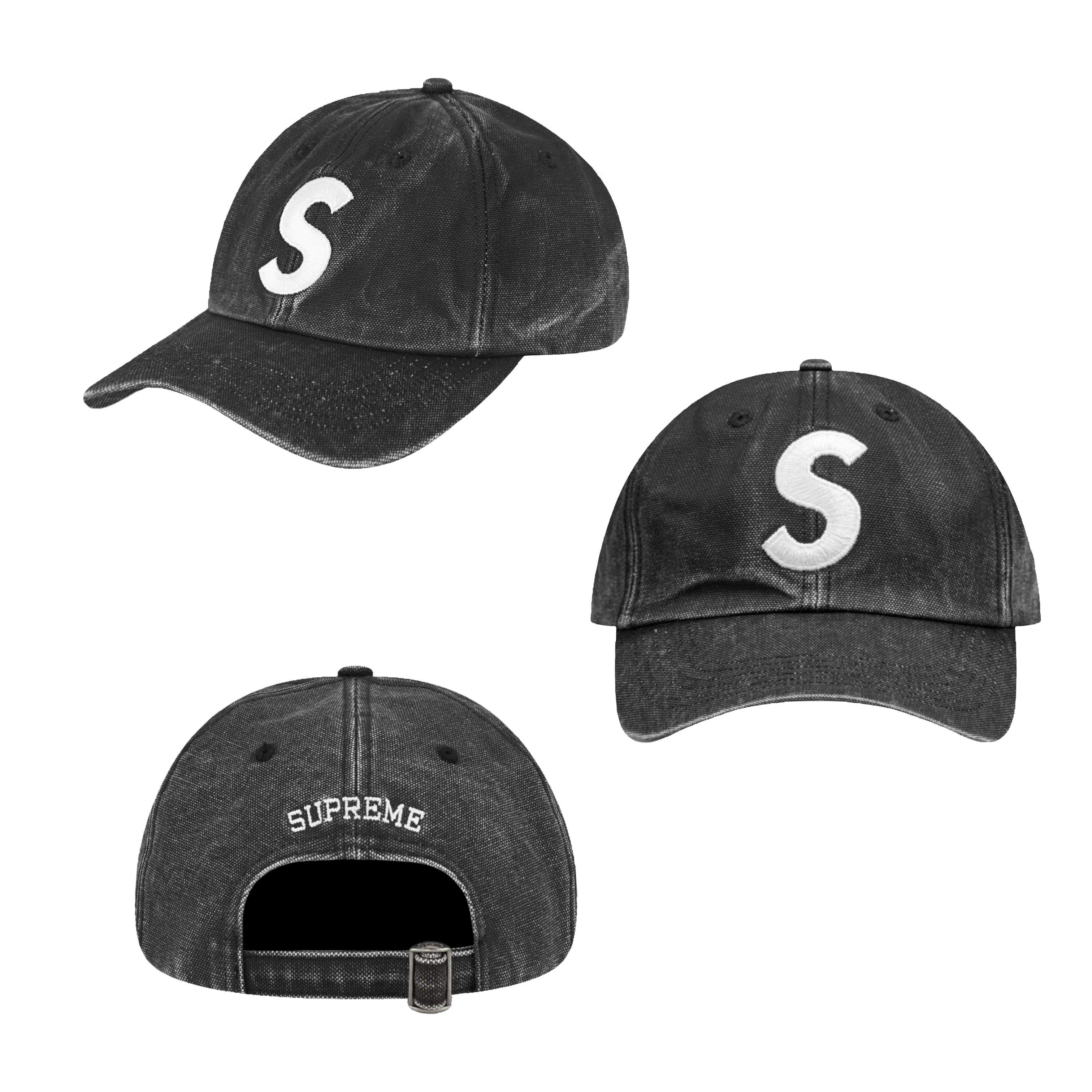 SUPREME 水洗布PIGMENT CANVAS S LOGO 6-PANEL 多色老帽