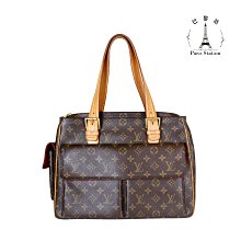 【巴黎站二手名牌專賣店】＊現貨＊LV 路易威登 真品＊經典Monogram花紋前吸釦雙口袋肩背方包