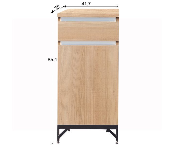 免運 餐櫃【UHO】托斯卡尼系統1.4尺一抽單門餐櫃(北美橡木)   HO22-714-8