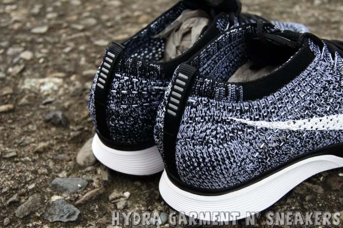 HYDRA】Nike Flyknit Racer Oreo 線編織輕量灰黑慢跑鞋雪花【526628