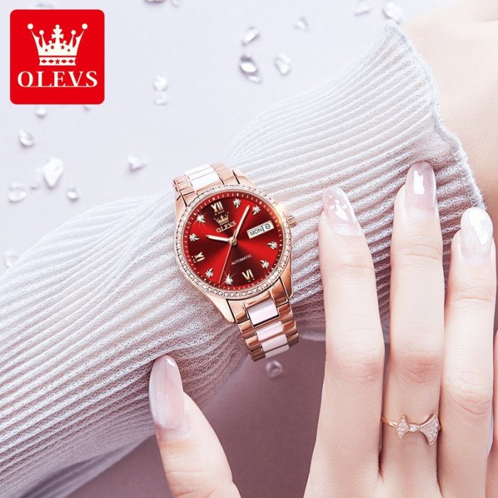 【6637】明星代言歐利時品牌手錶女全自動機械錶女士手錶小眾
