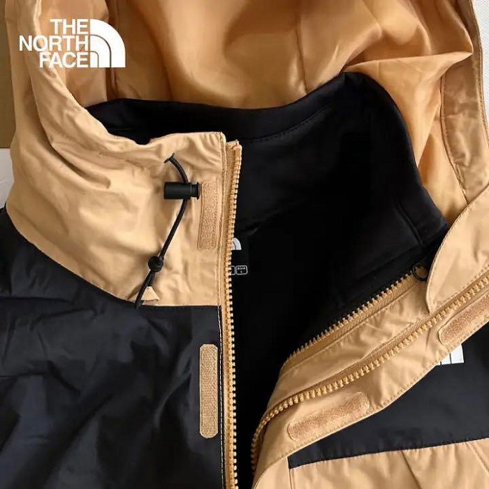 The North Face 北面 男 拼接 防水 透氣 連帽三合一外套 卡其