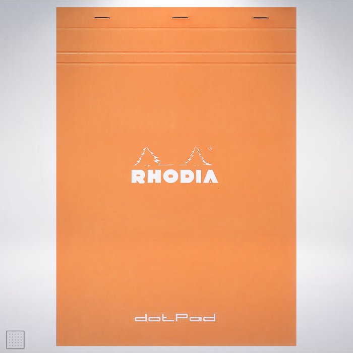 法國 RHODIA Head-Stapled Notepad A4 N18 上掀式點格筆記本: 橘色/Orange