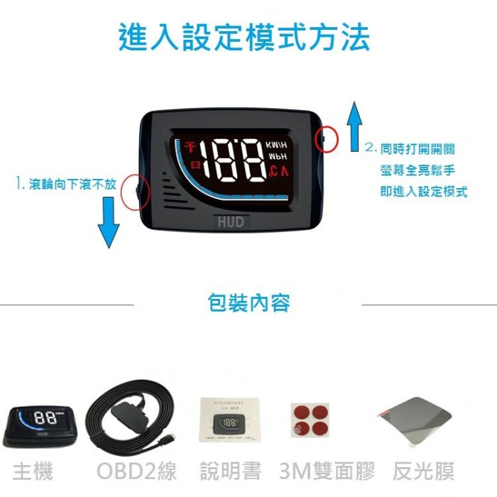 INFINITI Q30 Q50 Q60 A101 OBD2 HUD 白光抬頭顯示器