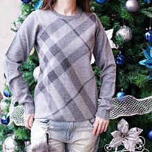 Burberry 4027156 Long-Sleeve 長袖格紋毛衣 灰 現貨