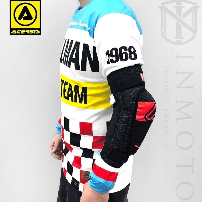 伊摩多※義大利 ACERBiS 護肘組SOFT ELBOW GUARD越野下坡車林道腳踏車CE認證.黑白 0023456