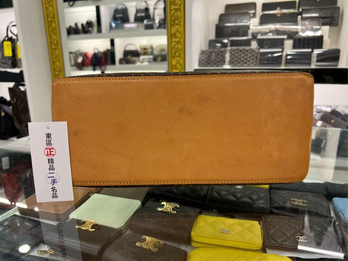 ㊣東區正精品㊣LOUIS VUITTON LV M51148 原花字紋金釦拉鍊小款天心包肩背包手提包 RZ4236