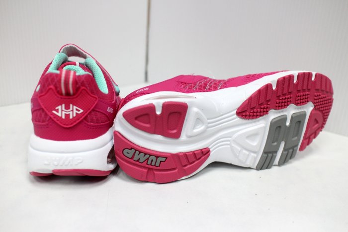 可自取 22-24.5號 台灣製造 JUMP 將門 5025 女生 兒童 大童 氣墊 慢跑鞋 運動鞋 跑鞋 桃紅