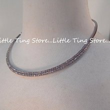 Little Ting Store: 婚禮宴會適用配件 新娘秘書鎖骨鍊 古銅灰雙排鑽圈鍊爪鑽寶石星光閃亮項鍊