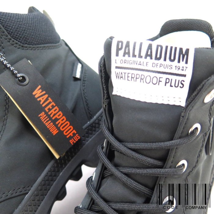 =CodE= PALLADIUM PAMPA LITE+ CUFF WP 防水輕量軍靴(黑白) 76259-001 男