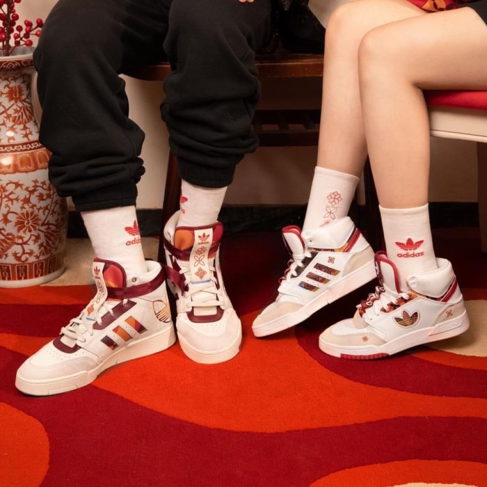 【豬豬老闆】ADIDAS OG CNY DROP STEP XL 白紅 新年風 休閒鞋 高筒 女鞋 GX8880