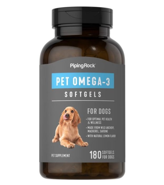 【Piping Rock】狗 魚油 Omega-3 for dogs 寵物專用 180顆