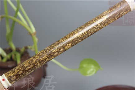 【熱賣精選】梅鹿竹茶鏟手工鑲嵌純銀茶勺高檔香妃竹雕茶具文玩收藏手把件