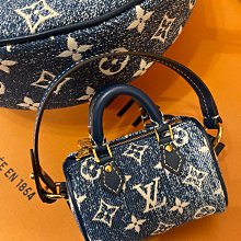 LV M00546 Micro Speedy Denim Bag Charm 迷你單寧 Speedy 吊飾