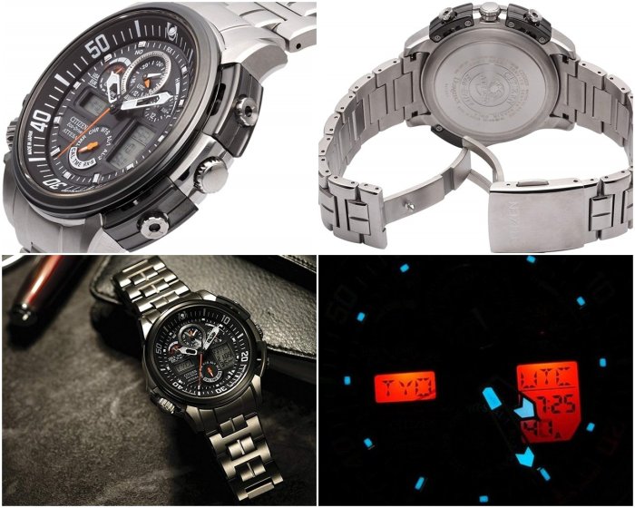 【日本原裝 中古良品 已售出~】CITIZEN 世界制霸 U680機芯 鈦金屬 + DLC耐磨處理 世界全球五局 光動能電波腕錶