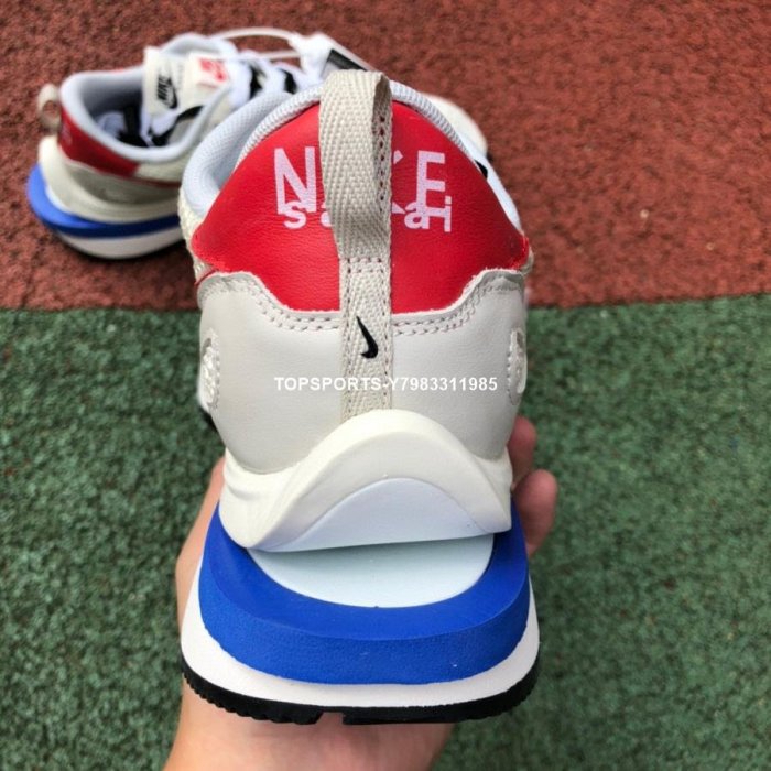 Nike Vaporwaffle x Sacai 白藍紅 解構 舒適 透氣 慢跑鞋 CV1363-100
