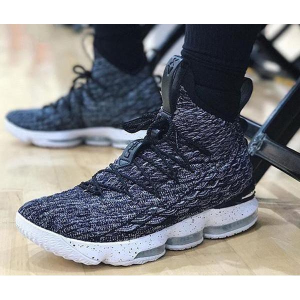 Nike LeBron 15 男 籃球鞋 雪花 灰 氣墊 897649 002 灰燼 zoom 編織