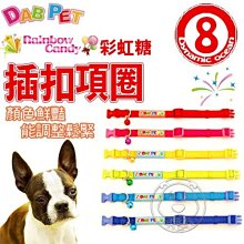 【??培菓寵物48H出貨??】DAB PET》彩虹糖8分插扣項圈 (色彩鮮豔活潑)  特價129元