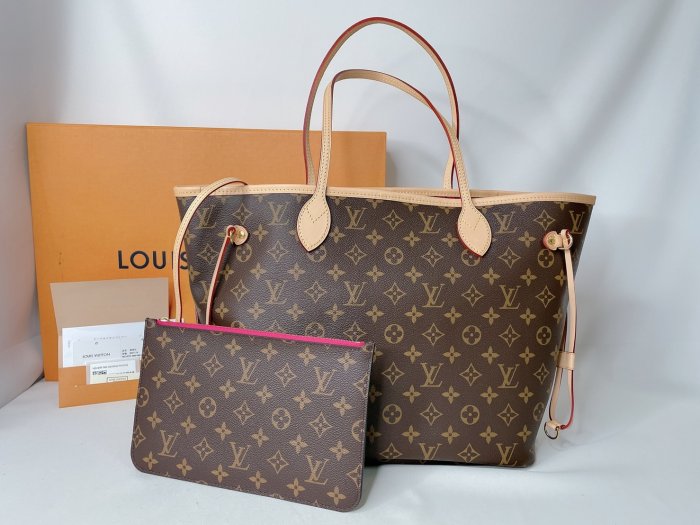 LV 全新NEVERFULL MM老花托特包