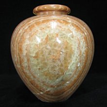 [銀九藝] 早期 黃玉石雕 高~18公分 聚寶瓶 花瓶 賞瓶