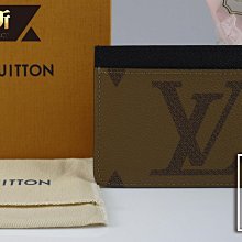 ☆優買二手精品名牌店☆ LV M81462 焦糖色 咖啡 雙色 老花原花字紋 信用卡夾 名片夾 卡片套 卡夾 全新