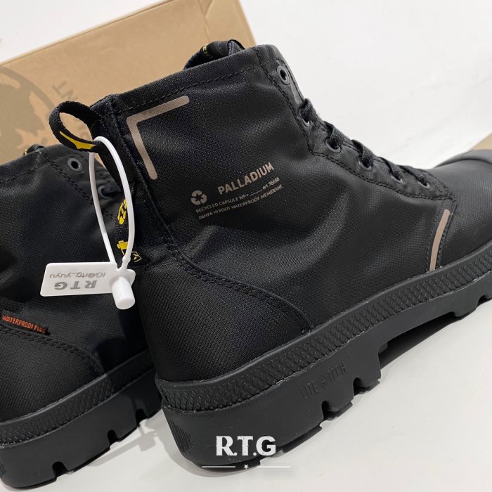 【RTG】PALLADIUM PAMPA LITE RECYCLE WP 黑色 再生 防水 男女 76656-001