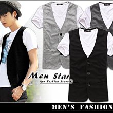 【Men Star】免運費 韓版棉質西裝背心 西裝外套 黑西裝 刷毛衣 男 媲美 lativ g2000 a&f ck